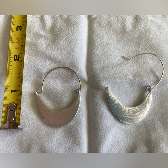 LOFT Silver Minimalist Hoop Earrings - Picture 1 of 2